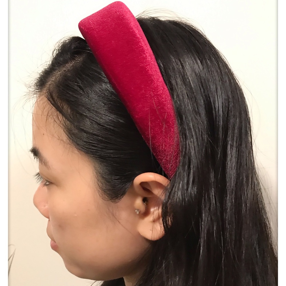 🆕 Padded Red Velvet Headband
